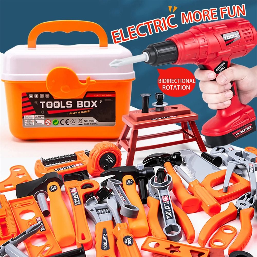 Power Tools In Construction - Alat Perbaikan Bor Mainan Elektrik, Mainan