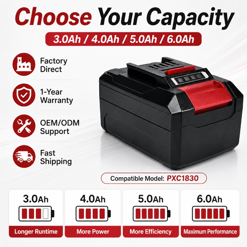 Power Xchange Tools - Baterai Li-ion 18V 5.0Ah Pengganti untuk