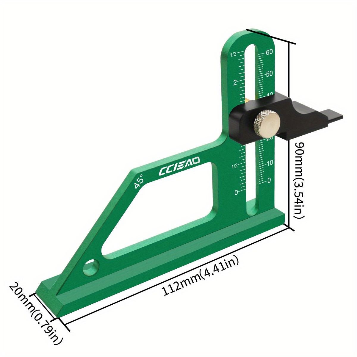 Pengukur Tinggi Aloi Aluminium - Power Tools Aldi ulasan dan harga