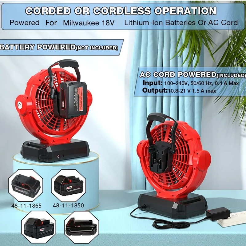 Kipas Tanpa Kabel untuk Batera - Power Tools In Construction ulasan dan harga