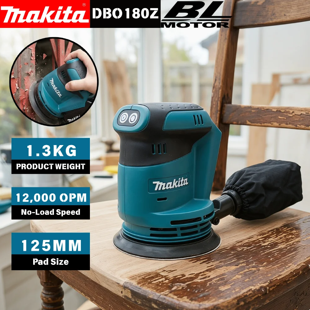 Makita DBO180Z 18V Mesin Ampla - Random Orbital Sander ulasan dan harga
