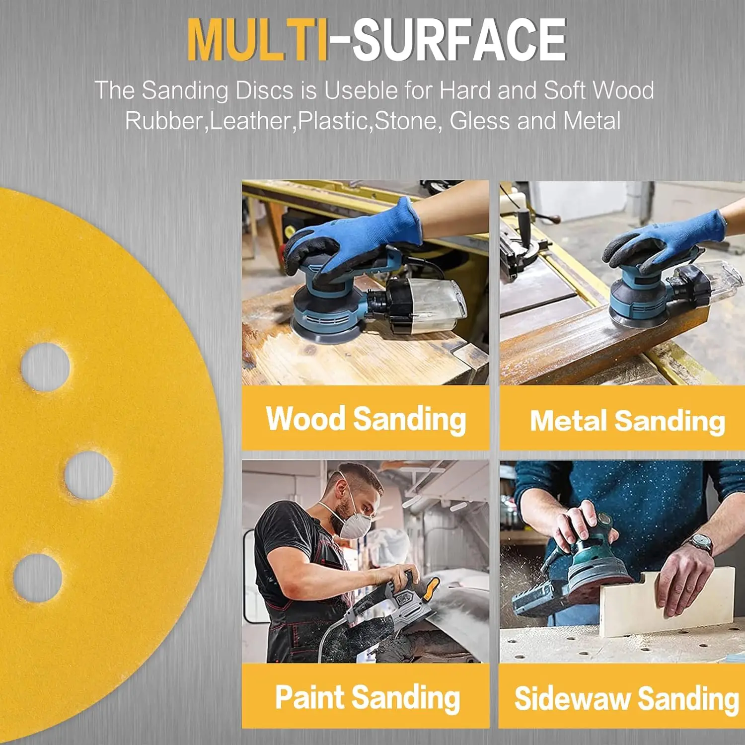 10-100 Buah Cakram Amplas 5 In - Random Orbital Sander ulasan dan harga