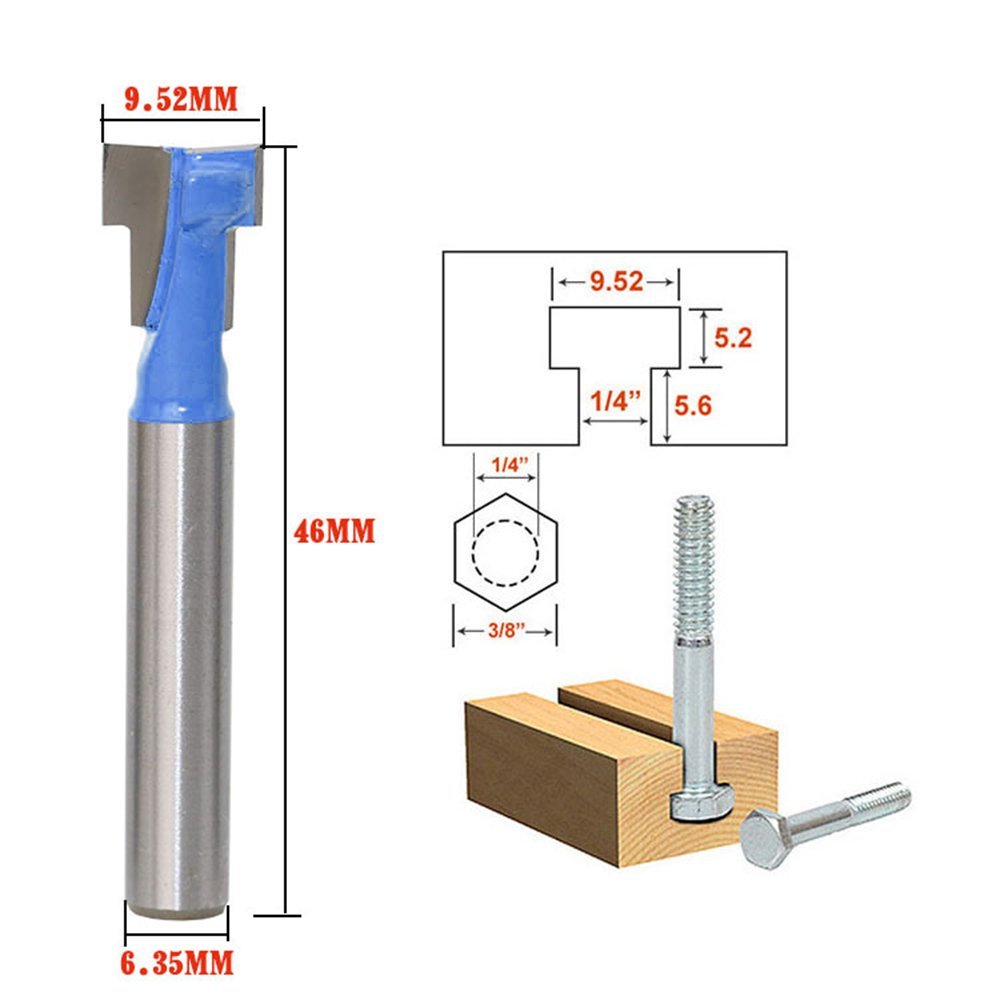 A11I 1/4 Inci Shank T-slot Pem - Power Tools Woodworking ulasan dan harga