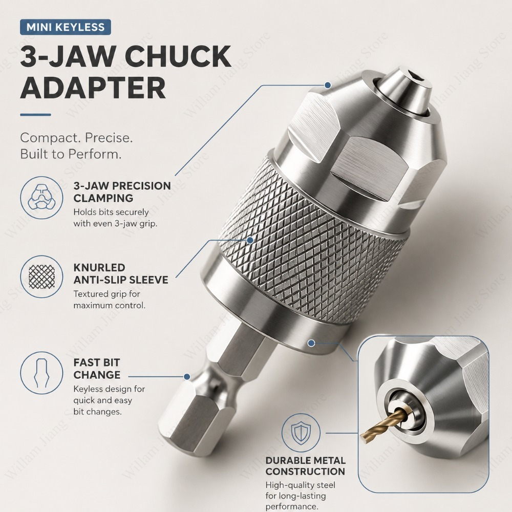 Adaptor Chuck Bor 3 Rahang den - Power Tools Woodworking ulasan dan harga